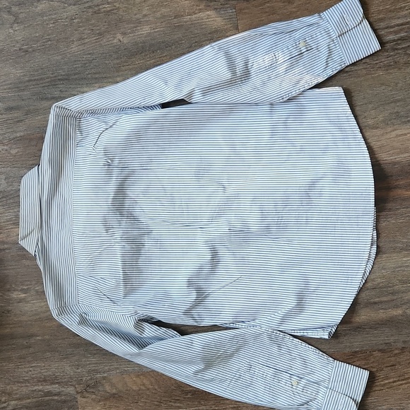 Vtg Abercrombie & Fitch Men's S Long Sleeve Blue Striped Button Down Shirt A&F - Picture 4 of 5